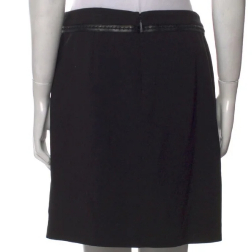 Karl Lagerfeld Mini Skirt Women Black Sz8‎ Patch Pockets Zip Closure - Picture 11 of 13